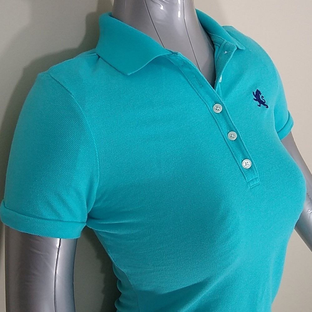 BOGO 🆓! ☀️👕EXPRESS Pique Polo Sky Blue XS - Picture 3 of 8